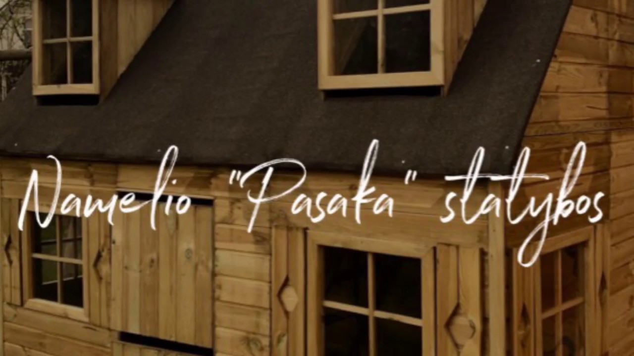 4IQ medinis vaikų žaidimų namelis "Pasaka" - statybų procesas