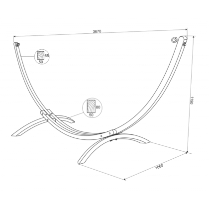 Raamiga võrkkiik LAZY (sinakas)
