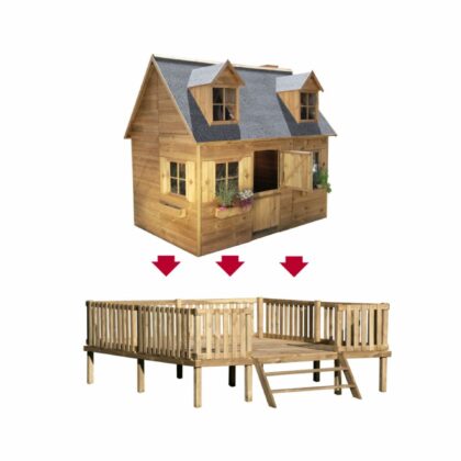 Laste mängumaja SOFI puidust platvormiga