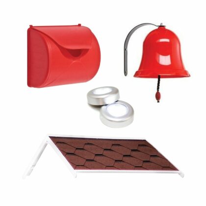 Mängumaja lisade komplekt MINI (punane)
