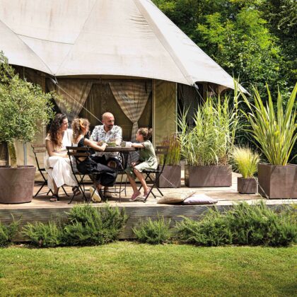 Lillepott veepaagiga, 25 cm, Graniit