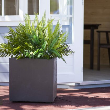 Lillepott veepaagi ja ratastega, 49 cm, Graniit