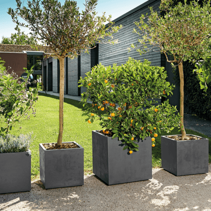 Lillepott veepaagiga, 25 cm, Antratsiit