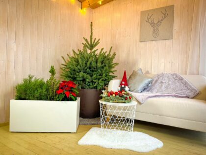 Lillepott veepaagiga, 79 cm, Blanco