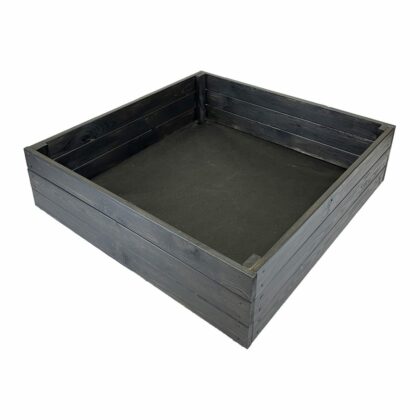 Puidust peenrakast 90 x 90 x 27 cm, must