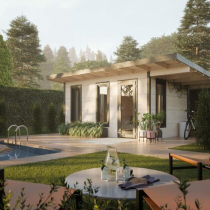 Puidust suvemaja GRACE, 12,4 + 4,1 m2