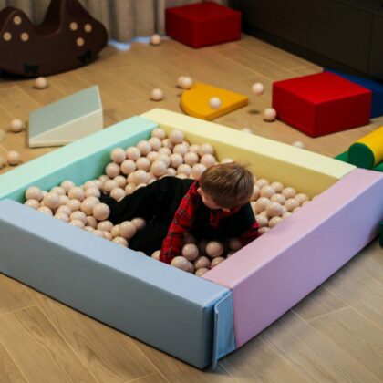 Pehme pallimere bassein 130 x 130 cm, pastelne