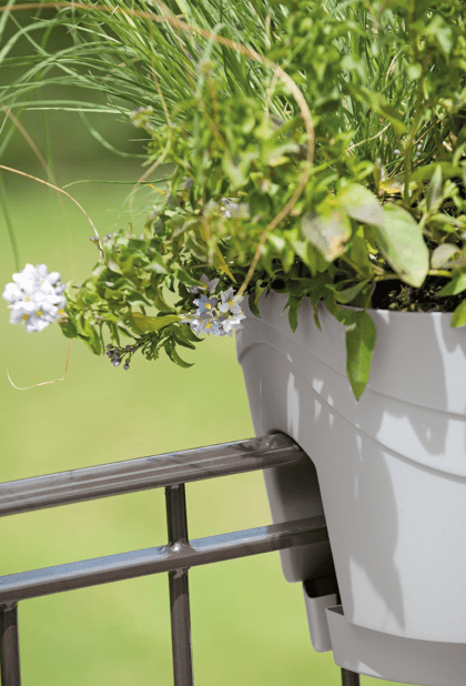 Lillepott rõdule, 30 cm, Antratsiit