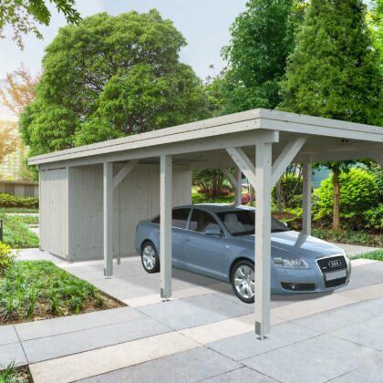 Puidust autovarjualune KARL, 23,1 m2