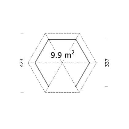 Puidust paviljon BETTY, 9,9 m2