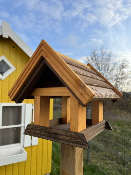 Puidust linnusöögimaja, Varblane (pruun)