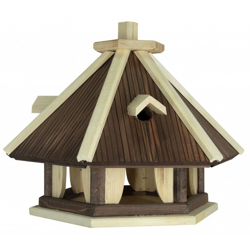 Puidust linnusöögimaja, Leevike (pruun) Puidust linnusöögimaja, Leevike (pruun)