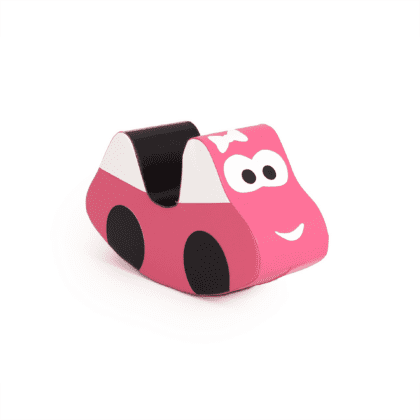 Pehme kiikuv mänguklots AUTO, roosa