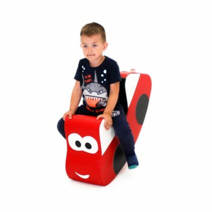 Pehme kiikuv mänguklots AUTO, punane