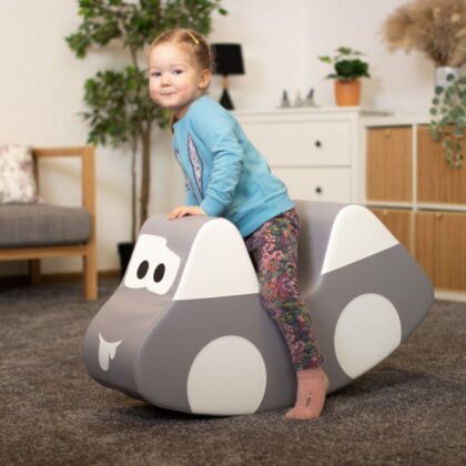 Pehme kiikuv mänguklots AUTO, hall