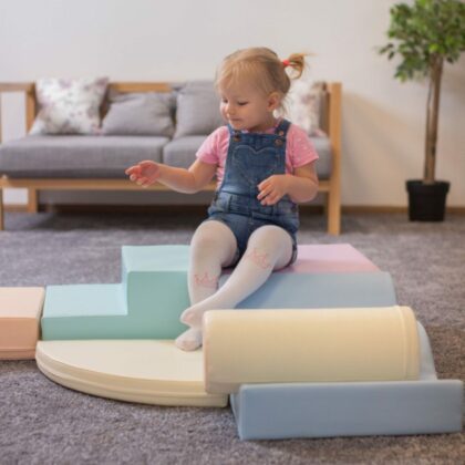 Pehmete mänguklotside komplekt TIGU, pastelne