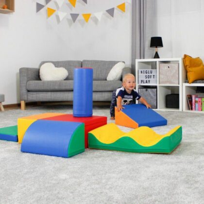 Pehmete mänguklotside komplekt KONN, värviline