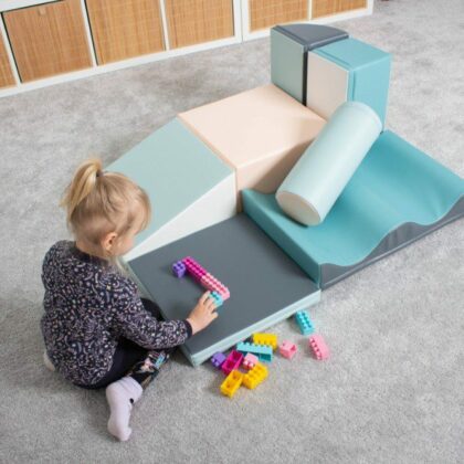 Pehmete mänguklotside komplekt KONN, pastelne