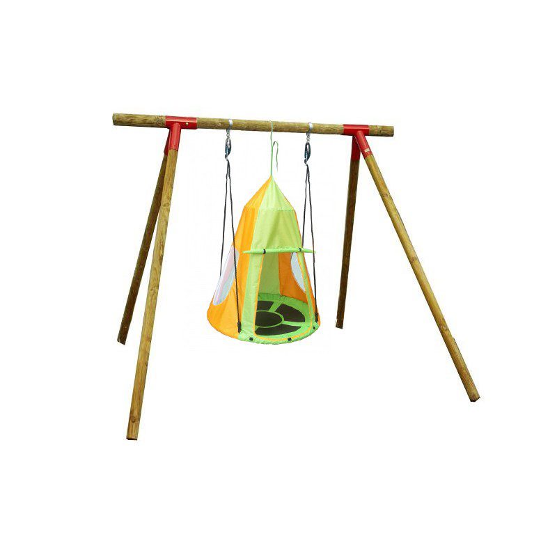 Kiigeraam koos telk-kiigega (oranž-roheline) Kiigeraam koos telk-kiigega (oranž-roheline)