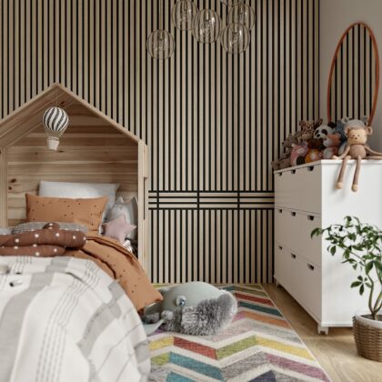 Akustiline seinapaneel, 265 x 30 cm, Ash