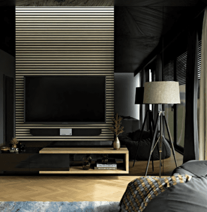 Akustiline seinapaneel, 265 x 30 cm, Ash