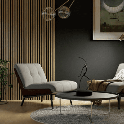 Akustiline seinapaneel, 265 x 30 cm, Oak