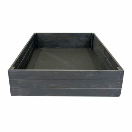 Puidust peenrakast 100 x 75 x 20 cm, must