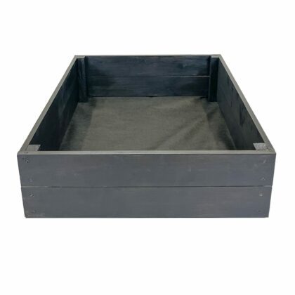 Puidust peenrakast 75 x 60 x 18 cm, must