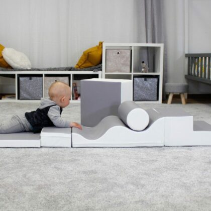 Pehmete mänguklotside komplekt TIGU, hall