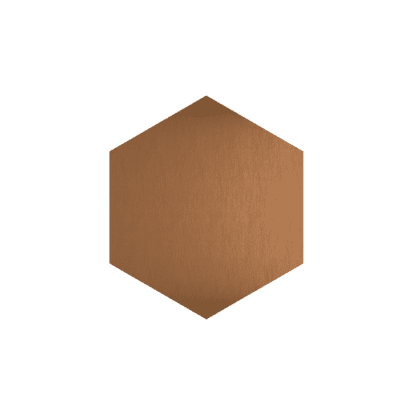 Dekoratiivpaneel Hexagon, 30x30 cm, Copper