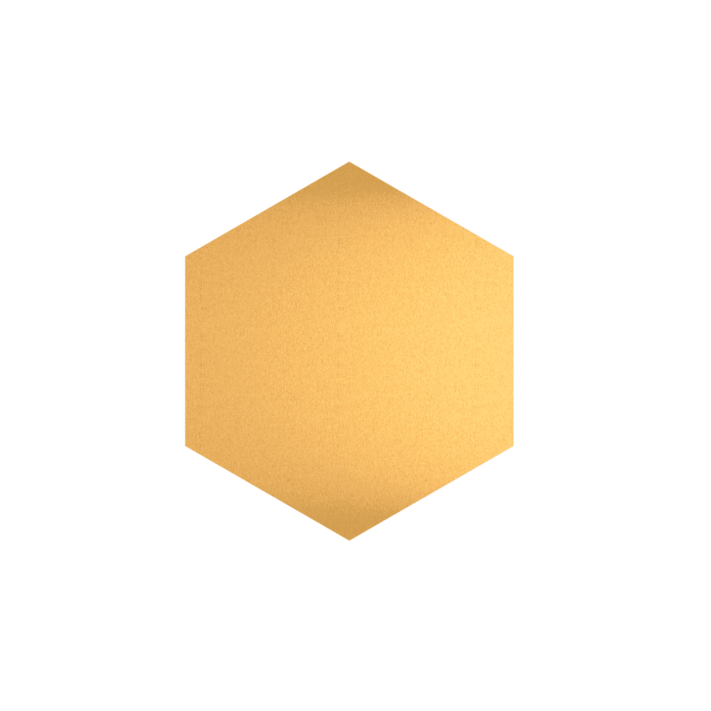 Dekoratiivpaneel Hexagon, 30x30 cm, Gold