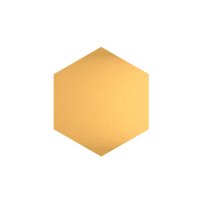 Dekoratiivpaneel Hexagon, 30x30 cm, Gold