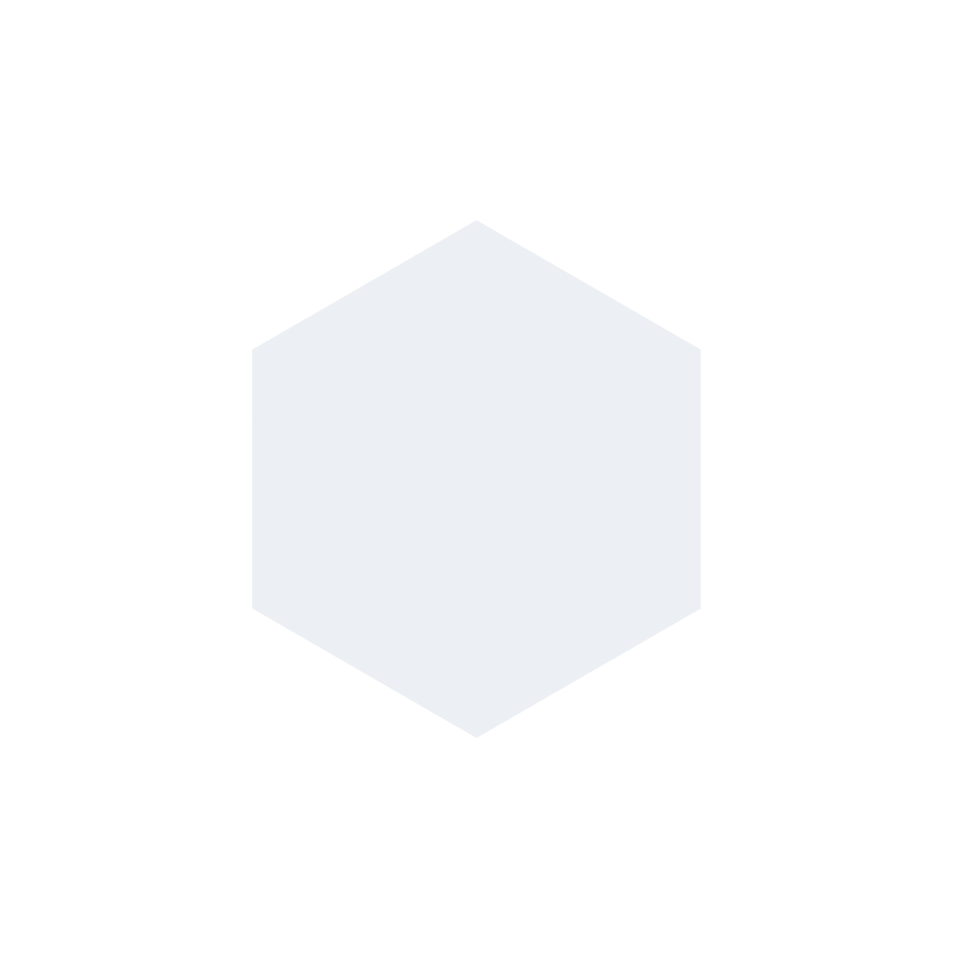 Dekoratiivpaneel Hexagon, 30x30 cm, White