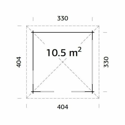 Puidust paviljon JULIE, 10,5 m2