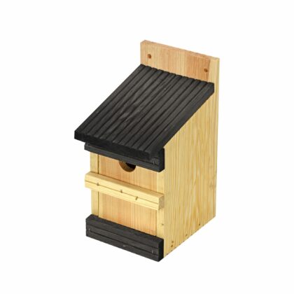 Linnu puidust pesakast, Kärbsenäpp (must)