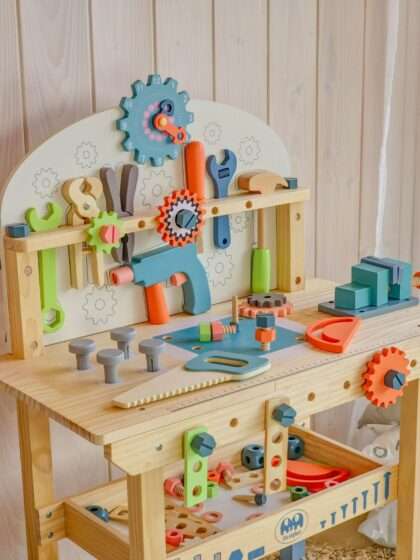 Laste puidust tööriistalaud