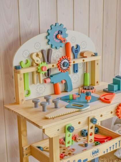 Laste puidust tööriistalaud