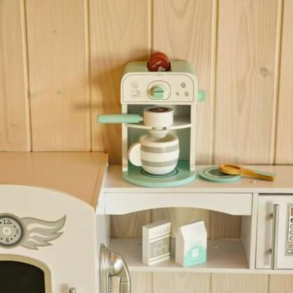 Puidust laste kohvimasina komplekt