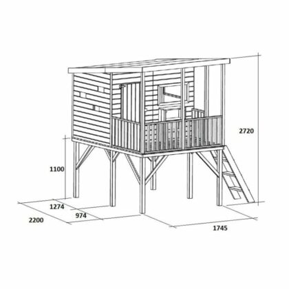 Laste mängumaja ROBIN kiigega
