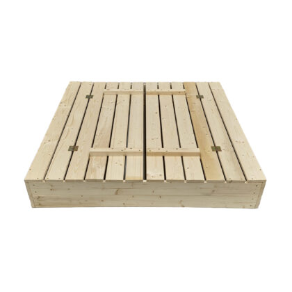 Puidust täiskomplektne liivakast Bonus Orbis koos kattega, 120x120 cm