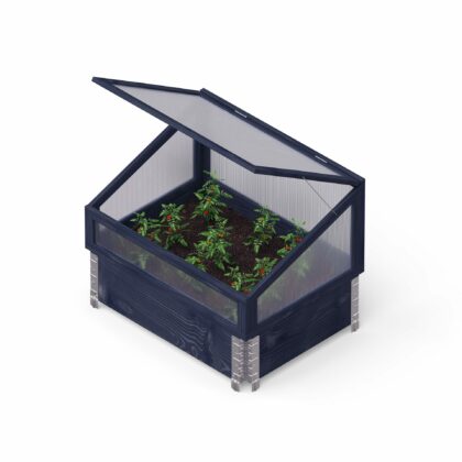 minikasvuhoone, 80 x 60 cm, must