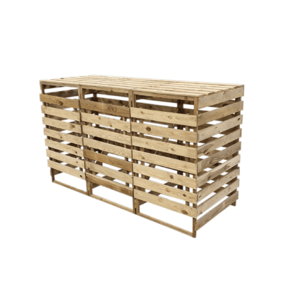 puidust prügikastide kuur, kolmekohaline