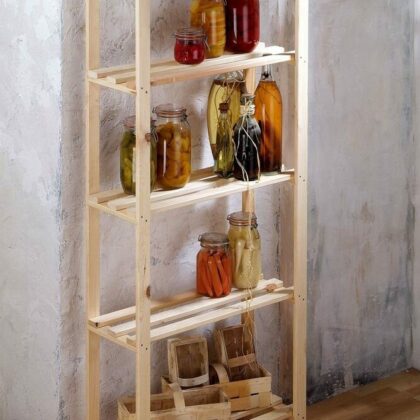 Puidust riiul 170 x 75 x 30 cm