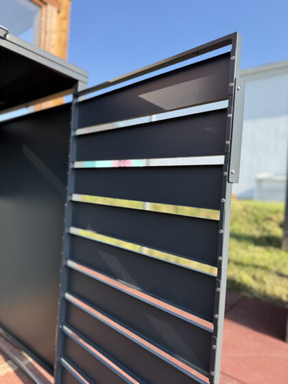 Metallist prügikastide kuur lukuga, kahekohaline - Image 6