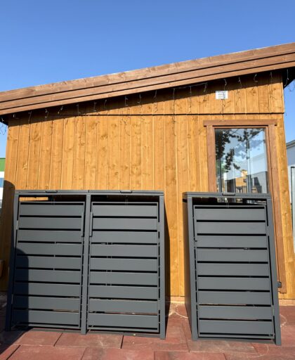 Metallist prügikastide kuur lukuga, kahekohaline - Image 2