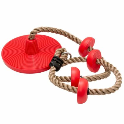 ronimisköis plastikust astmete ja ahvikiigega, punane