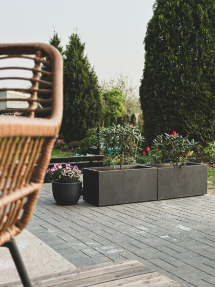 Lillepott veepaagiga, 59 cm, Antratsiit - Image 6