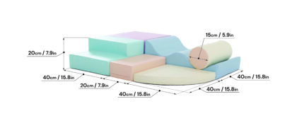 Pehmete mänguklotside komplekt TIGU, pastelne - Image 12