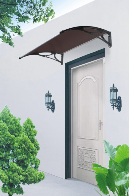 Ukse varikatus 60x100 cm, toonitud - pruun - Image 2