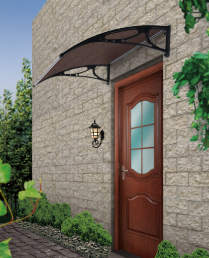 Ukse varikatus 60x100 cm, toonitud - pruun - Image 4